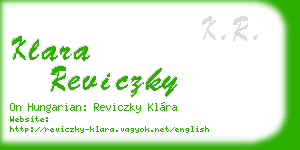 klara reviczky business card